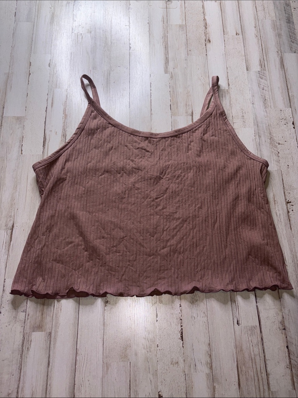Old Navy Ribbed Cropped Cami
Top in Brown Size 4X